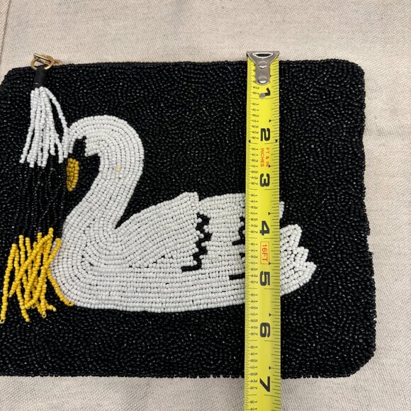 Sincerely Jules Beaded Swan - Black and White - Picture 4 of 5